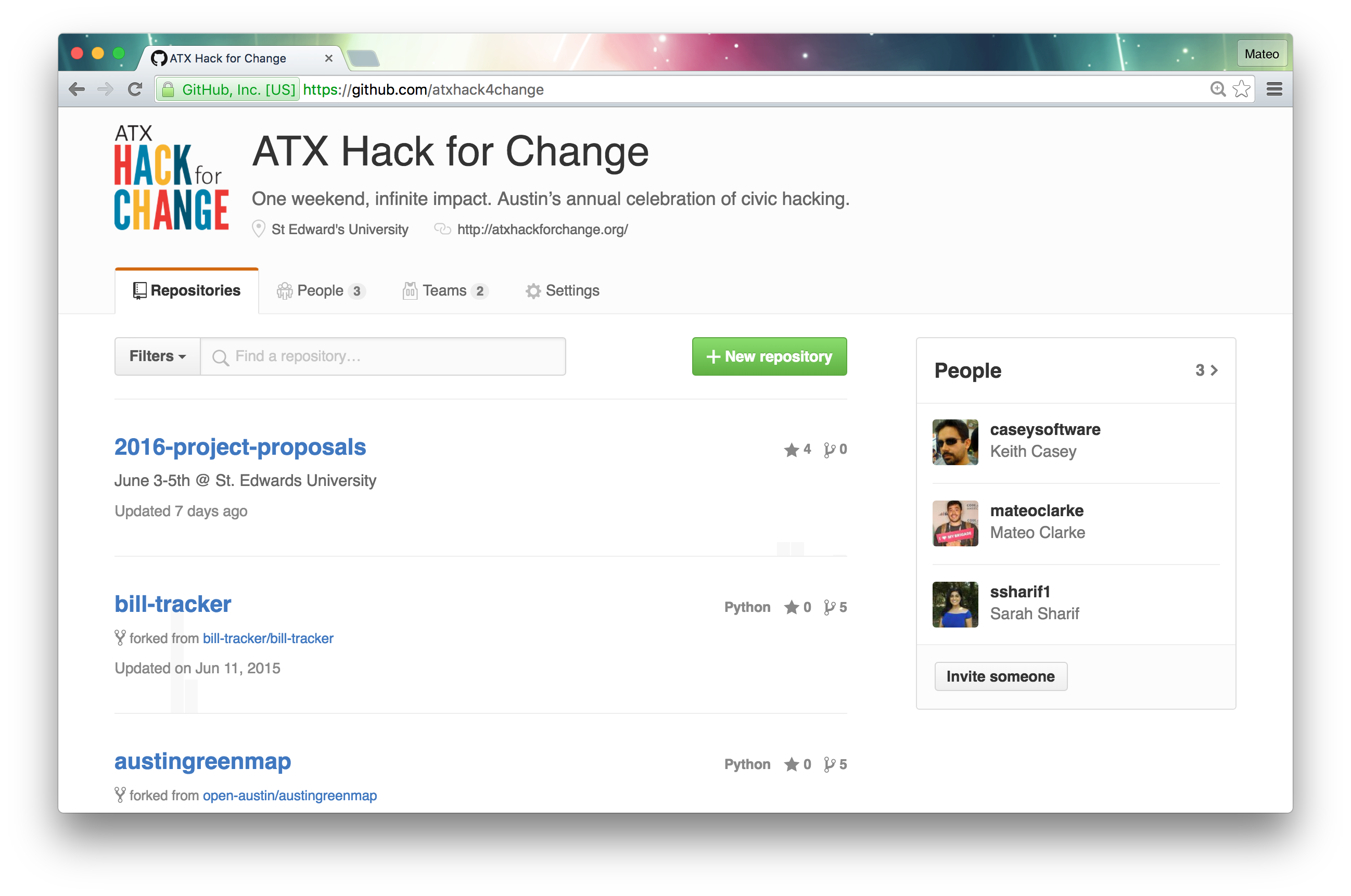 atxhackforchange github screenshot